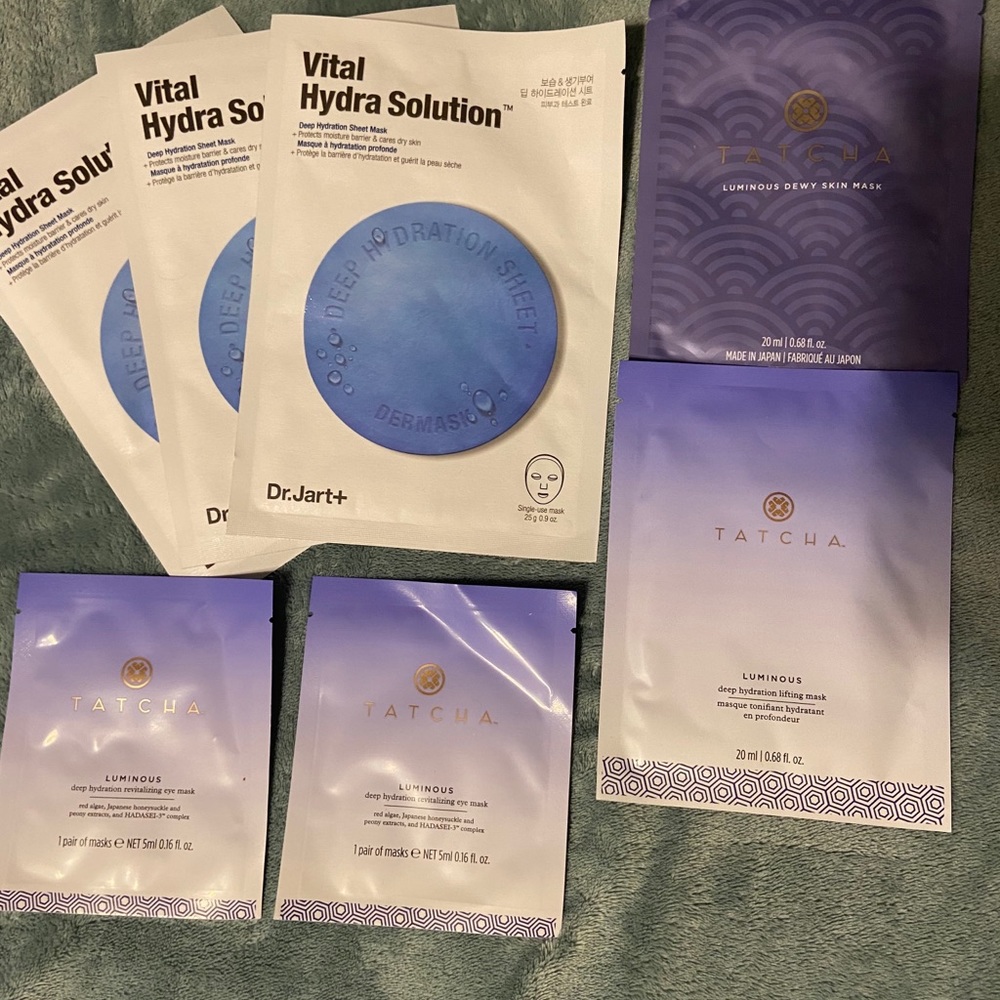 Tatcha and Dr Jart Face Sheet bundle